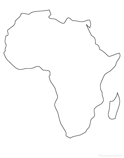 Blank Printable Africa Map