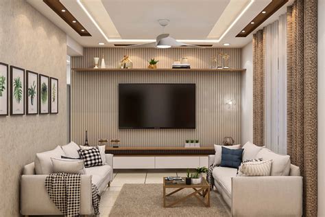 Wooden False Ceiling Design For Living Room | Shelly Lighting