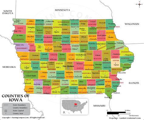 Iowa County Map