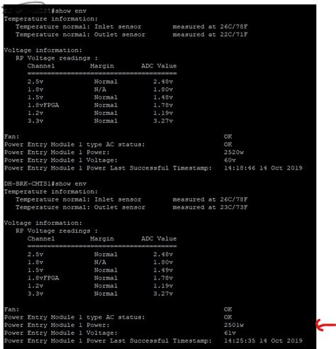 Show power usage for devices - Cisco Community