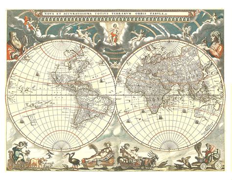 Antique World Map - Old Cartographic Map - Antique Maps #2 Digital Art ...