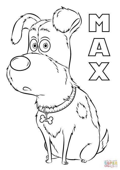 Max from the Secret Life of Pets coloring page | Free Printable ...