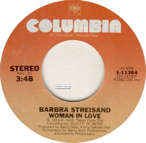 Barbra Streisand – Woman In Love (1980, Vinyl) - Discogs