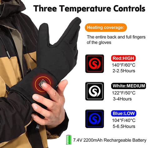 Savior Light Weight Warmers Heated Gloves | Thin Electric Finger Hand ...