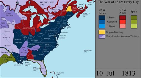 United States Map 1812