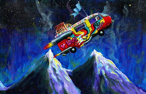 Space Bus Painting by Charles Bickel - Pixels