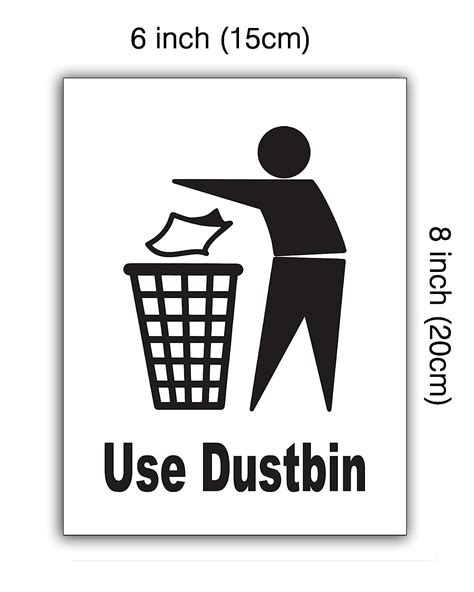 SIGN EVER™ Use Dustbin Sign Board Collage Office Signage Business 3mm ...