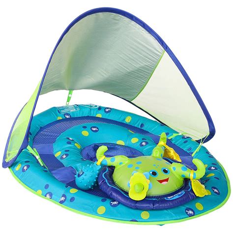 SwimWays Baby Spring Float Activity Center, Baby Pool Float with Canopy ...