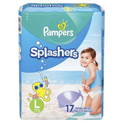 Pampers Splashers Swim Diapers Size L 34 Count (Pack of 2) - Walmart.com