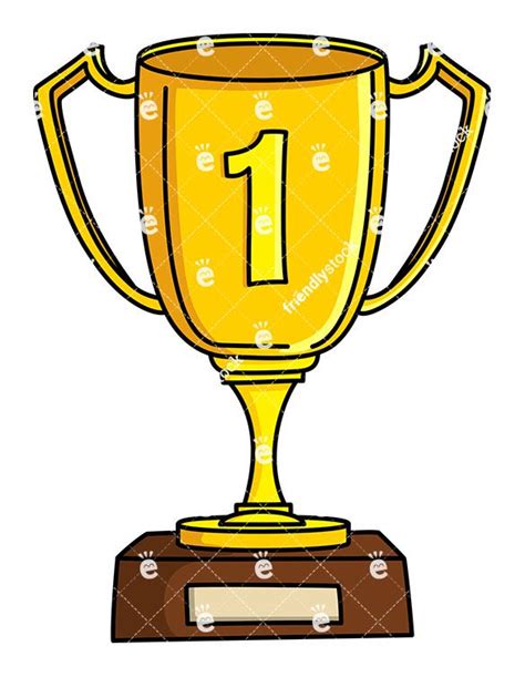 Winner Gold Cup First Place Cartoon Clipart Vector - FriendlyStock ...