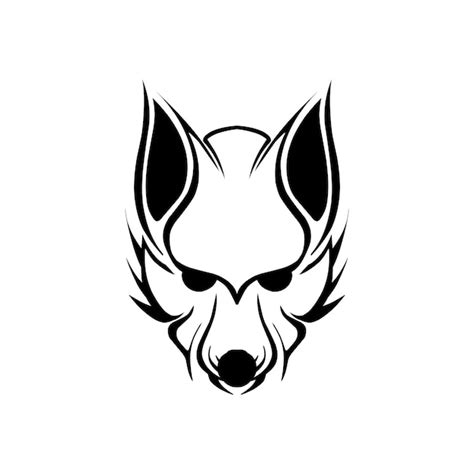 Premium Vector | Fox line art logo design