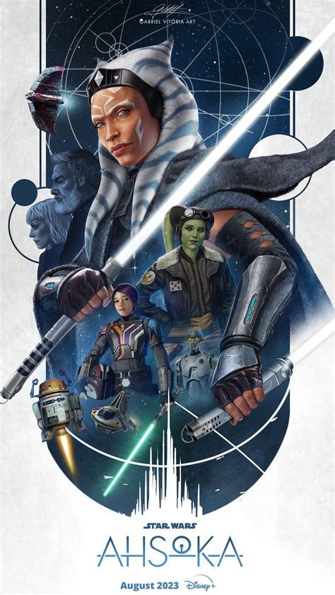 the poster for star wars ahsoka, which features characters from various ...