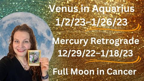 Venus in Aquarius ♒️ + Mercury Retrograde in Capricorn ♑️ + Full Moon 🌕 ...