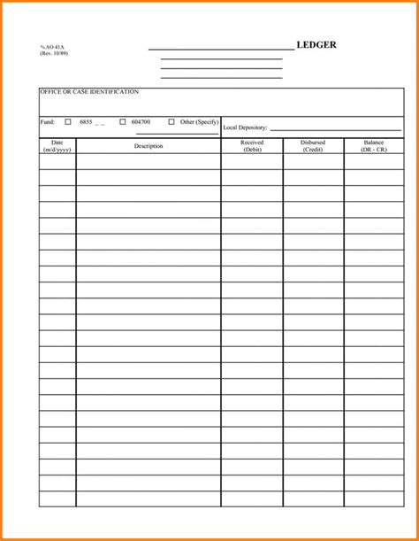 8+ Blank Accounting Ledger | Ledger Review - Free Printable Accounting ...