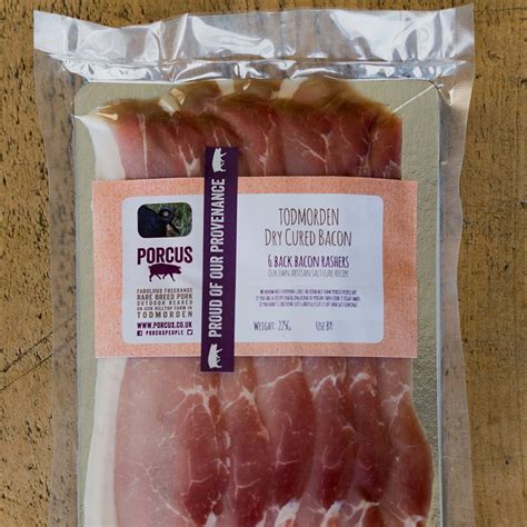 Unsmoked Todmorden Drycure Streaky Bacon - Porcus