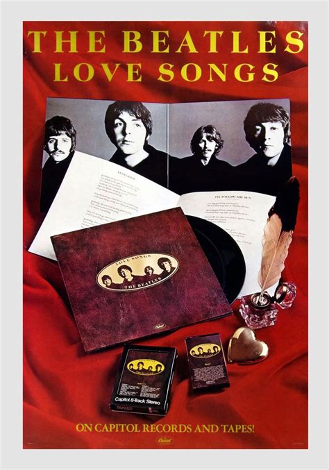 The Beatles Poster 1977 Love Songs New Album Promo | Beatles love songs ...