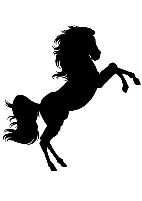 Horse Rearing Black Silhouette Free Stock Photo - Public Domain Pictures