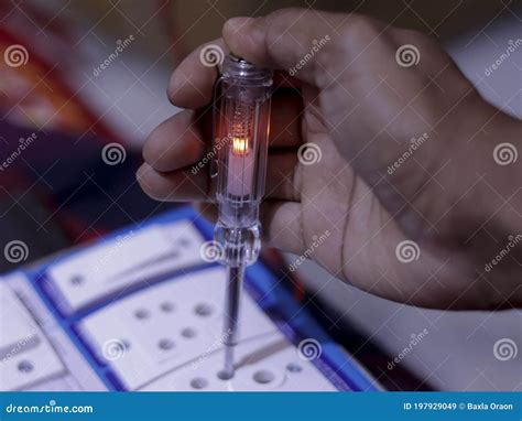 Current light tester tool stock image. Image of current - 197929049