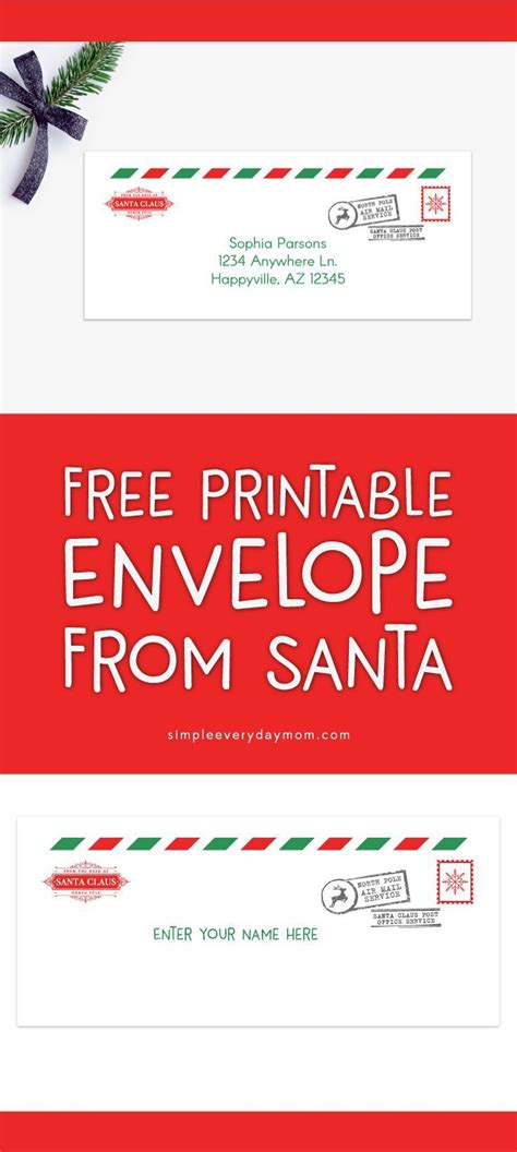 Free Printable Santa Envelopes From The North Pole