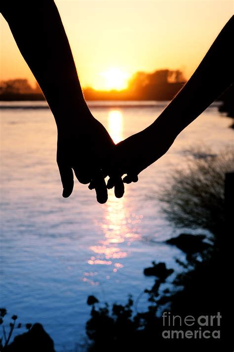 Holding Hands Silhouette Photograph by Cindy Singleton - Pixels