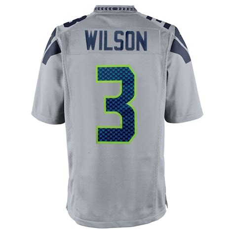 Russell Wilson Seattle Seahawks Nike Alternate Game Jersey - Gray ...