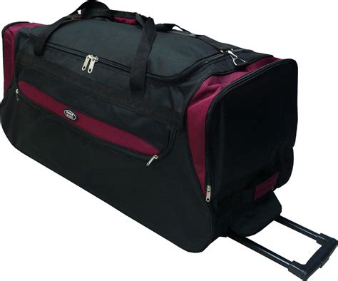 36" Polyester Rolling Wheeled Duffel Bag Travel Duffel Bag on Wheel ...