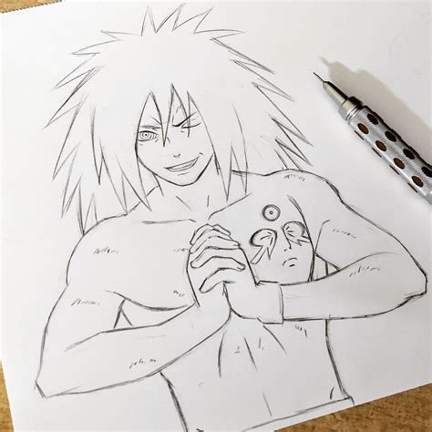 My drawing of Madara Uchiha! : r/Boruto