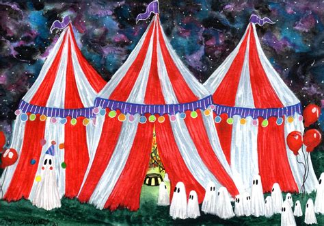 'Circus' - Watercolor Painting | Prints Available | Ghost Art by Flukelady