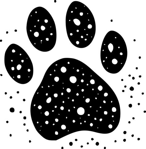 Paw - Black and White Isolated Icon - Vector illustration 23543962 ...