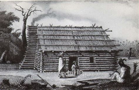 Creek House Native People Photogravure | American indian history, Creek ...