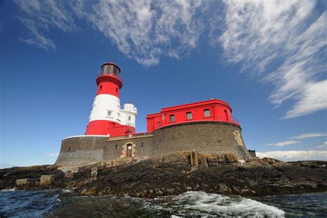 The Longstone Lighthouse, the Farne Islands, Northumbria, England ...