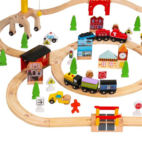 train set children's learning toys（100 wooden） – childhoodtoyss City ...