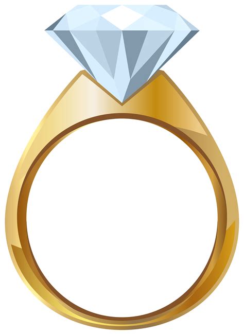 Gold Engagement Ring PNG Transparent Clip Art Image | Gallery ...