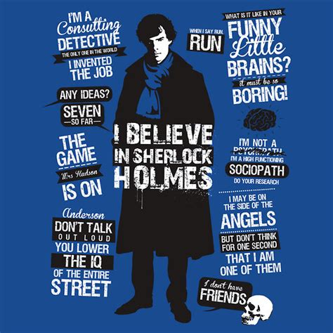 Sherlock Quotes T-shirt by Tom Trager