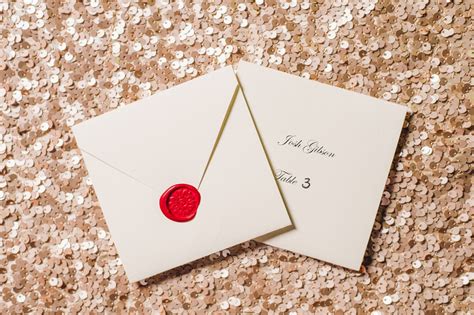 Wax Seal Envelope Escort Cards