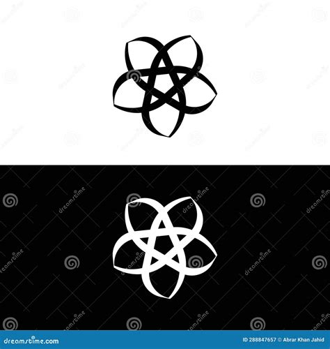 Black and White Circle Vector Logo Template Stock Vector - Illustration ...