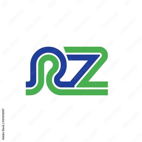 Initial Letter RZ Linked Design Logo Stock Vector | Adobe Stock