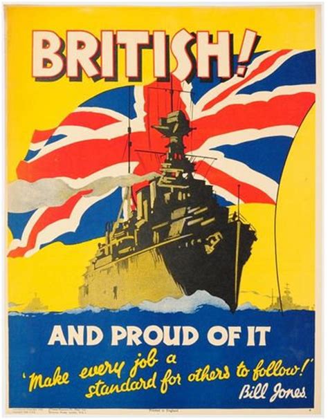 Vintage World War Two British and Proud of It Propaganda Poster Print ...