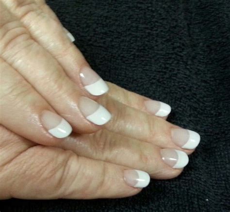 White tips with acrylic overlay by Stacey Arias at ...