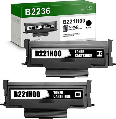 2PK Black B2236 B221H00 Toner Cartridges Replacement for Lexmark ...