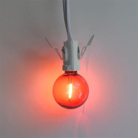 Red LED Filament G40 Globe Shatterproof Energy Saving Colored Light ...