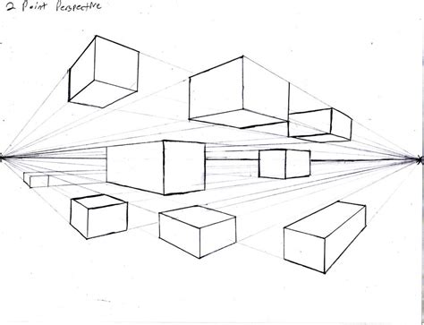 2 Point Perspective - Cubes by Pockyshark on DeviantArt