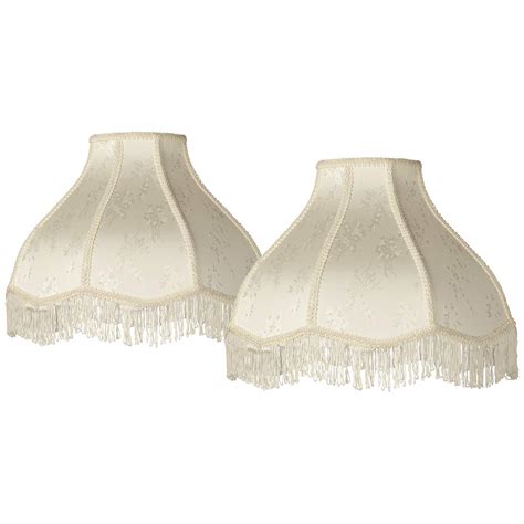 Springcrest Cream Scallop Dome Lamp Shades 6x17x12x11 (Spider) Set of 2 ...