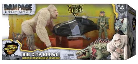 Rampage tie-in toys feature George, Ralph and Lizzie