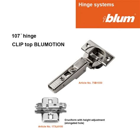 BLUM Blumotion Clip Top Hinge (107deg) - Teamstar - Furniture Hardware ...