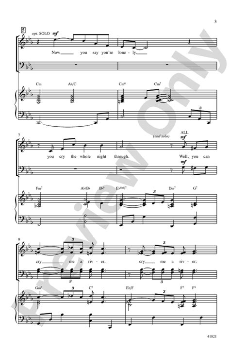 Cry Me a River: SATB Choral Octavo: Arthur Hamilton - Digital Sheet ...