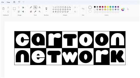 How to draw the Cartoon Network logo with Nickelodeon font using MS ...