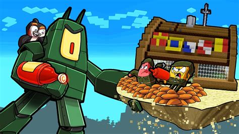 Spongebob ROBOT PLANKTON Map Wars! (Minecraft) - YouTube