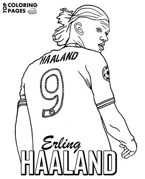 Erling Haaland coloring page | Coloring pages, Football coloring pages ...