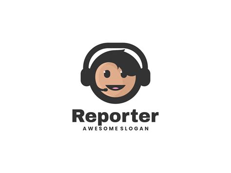 Reporter Simple Mascot Logo Graphic by artnivora.std · Creative Fabrica